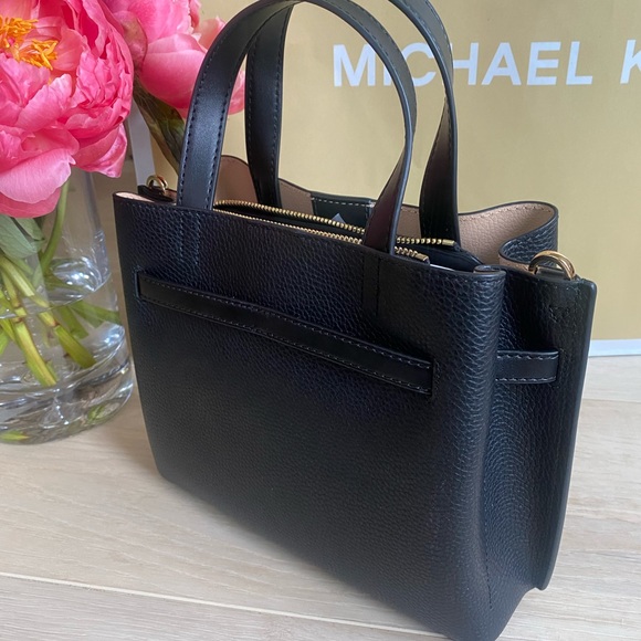 Michael Kors Small Emilia satchel purse bag black - Picture 6 of 10